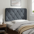 gavlpude 100 cm velour mørkegrå