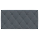 gavlpude 100 cm velour mørkegrå
