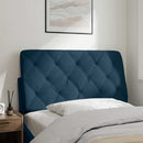 gavlpude 100 cm velour blå