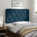 gavlpude 100 cm velour blå