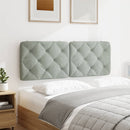 gavlpude 120 cm velour lysegrå