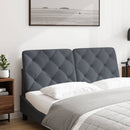 gavlpude 120 cm velour mørkegrå