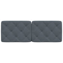 gavlpude 120 cm velour mørkegrå