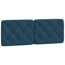 gavlpude 120 cm velour blå
