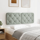 gavlpude 140 cm velour lysegrå