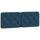 gavlpude 140 cm velour blå