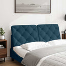 gavlpude 140 cm velour blå