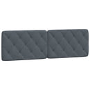 gavlpude 160 cm velour mørkegrå
