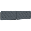 gavlpude 200 cm velour mørkegrå