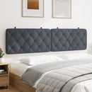 gavlpude 200 cm velour mørkegrå