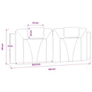 gavlpude Viana 120 cm kunstlæder brun