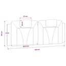 gavlpude Viana 120 cm kunstlæder cappuccinofarvet