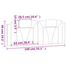 gavlpude Viana 140 cm kunstlæder sort