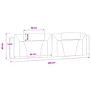 gavlpude Viana 200 cm kunstlæder cappuccinofarvet