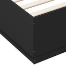 sengeramme med LED uden madras 150x200 cm sort