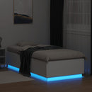 sengeramme med LED-lys 100x200 cm konstrueret træ hvid