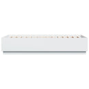 sengeramme med LED-lys 100x200 cm konstrueret træ hvid