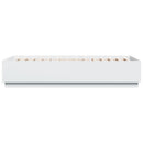 sengeramme med LED-lys 90x200 cm konstrueret træ hvid