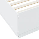 sengeramme med LED-lys 90x200 cm konstrueret træ hvid