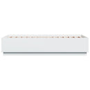 sengeramme med LED-lys 90x190 cm konstrueret træ hvid