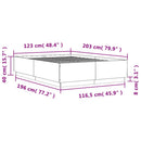 sengestel 120x200 cm konstrueret træ sonoma-eg