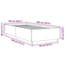 sengeramme 100x200 cm konstrueret træ hvid