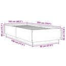 sengeramme 100x200 cm konstrueret træ sonoma-eg