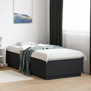 sengeramme 90x200 cm konstrueret træ sort