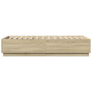 sengeramme 90x200 cm konstrueret træ sonoma-eg