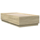 sengeramme 90x190 cm konstrueret træ sonoma-eg