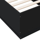 sengeramme 75x190 cm konstrueret træ sort
