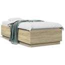 sengeramme 75x190 cm konstrueret træ sonoma-eg