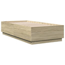 sengeramme 75x190 cm konstrueret træ sonoma-eg