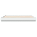 sengeramme med LED-lys 200x200 cm hvid