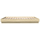 sengeramme med LED-lys 200x200 cm sonoma-eg