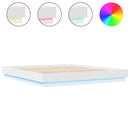 sengeramme med LED-lys 180x200 cm hvid