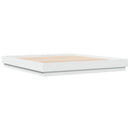 sengeramme med LED-lys 180x200 cm hvid