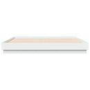 sengeramme med LED-lys 180x200 cm hvid