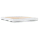 sengeramme med LED-lys 180x200 cm hvid