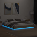 sengeramme med LED-lys 180x200 cm sonoma-eg
