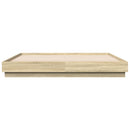 sengeramme med LED-lys 180x200 cm sonoma-eg