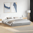 sengeramme med LED-lys 180x200 cm grå sonoma-eg