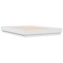 sengeramme med LED-lys 160x200 cm hvid
