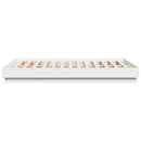 sengeramme med LED-lys 160x200 cm hvid