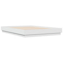 sengeramme med LED-lys 150x200 cm hvid