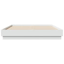 sengeramme med LED-lys 150x200 cm hvid