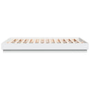 sengeramme med LED-lys 150x200 cm hvid