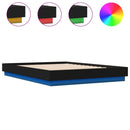 sengeramme med LED uden madras 150x200 cm sort