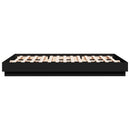 sengeramme med LED uden madras 150x200 cm sort