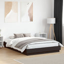 sengeramme med LED uden madras 150x200 cm sort